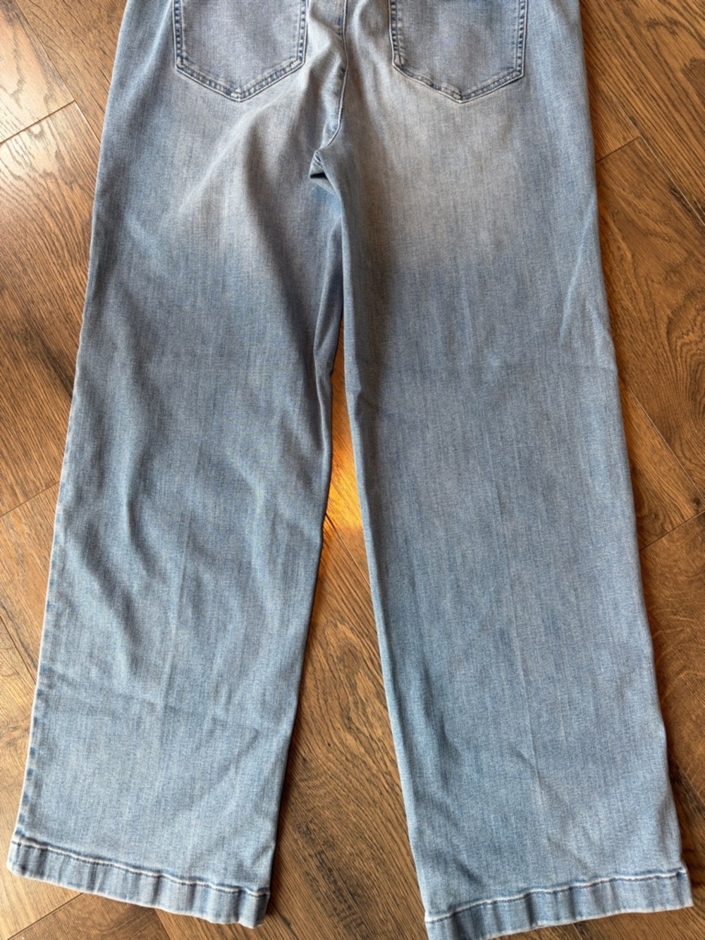 J. Jill Denim High-Rise Wide Leg Women's 12 Light Wash Comfort Preppy Stretchy - Picture 12 of 16